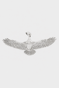 Colgante águila de plata artesanal sobre fondo gris E9E9E9