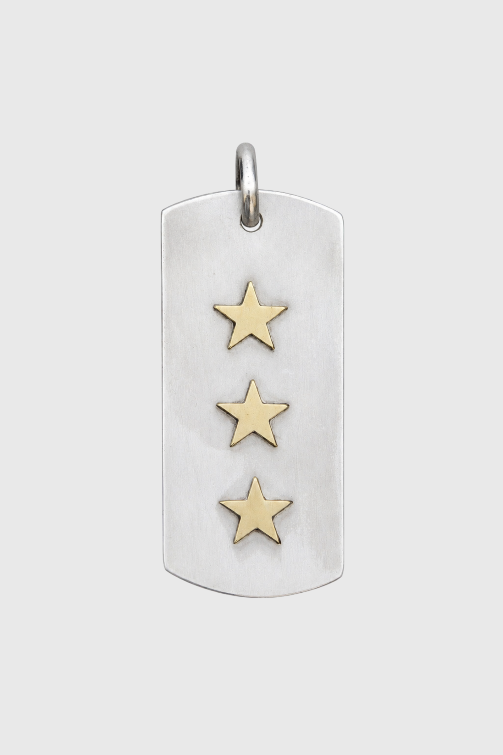 Placa de plata con tres estrellas de bronce — Co Rivera Chile