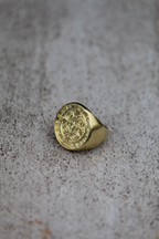 Anillo chevalier San Benito bronce
